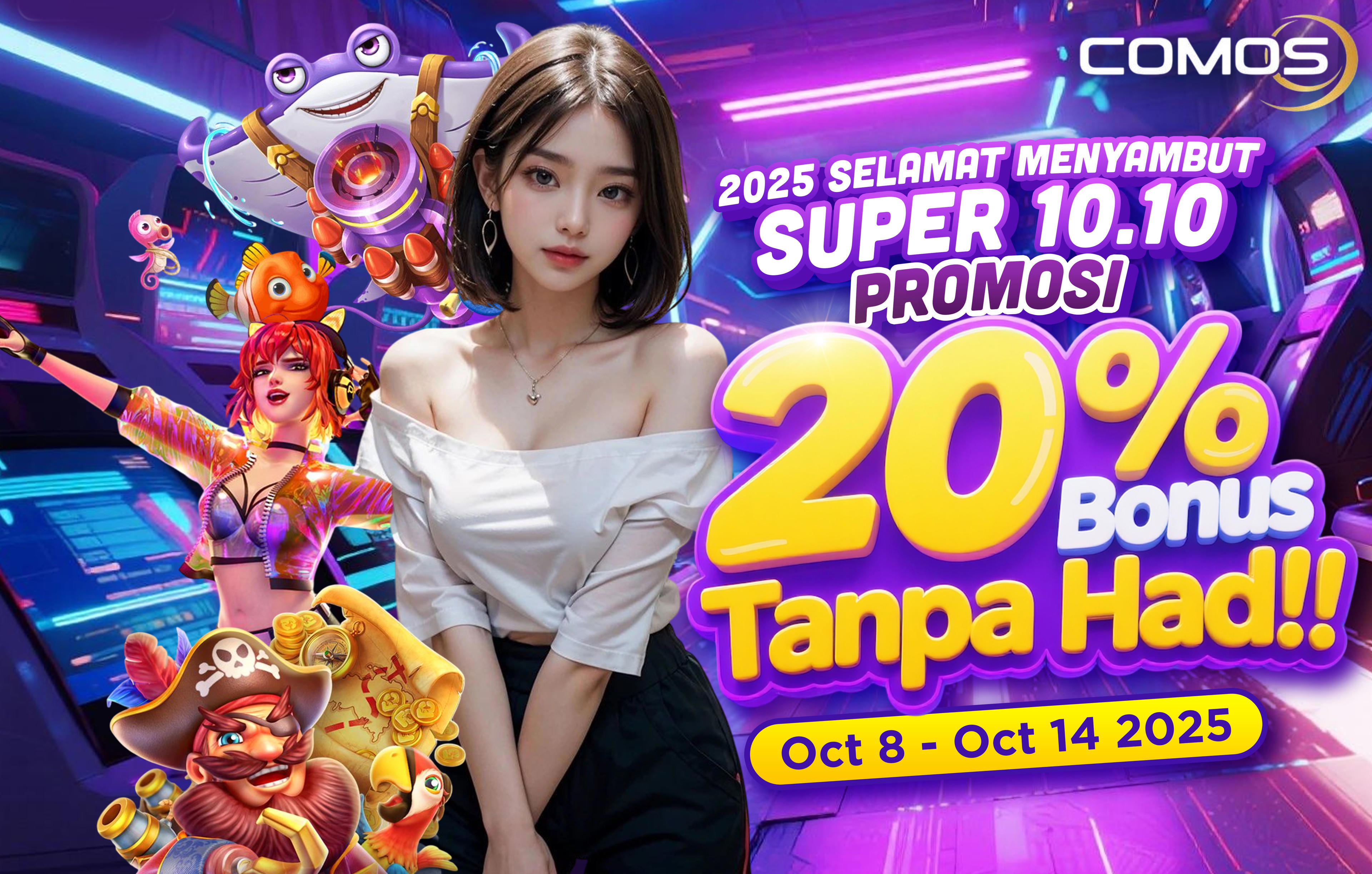 2025 Selamat Menyambut Super Double 10 ! Promosi , ( 10.10 Promosi ) 20% Bonus Tanpa Had  ( Promosi Ini Hanya Pada 8th Oct - 14th Oct 2025)